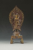 A gilt bronze Shakyamuni figure