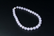 A lavender jadeite necklace