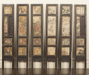A set of twelve Chinese small marble screens