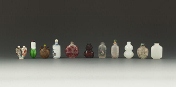 A group of Chinese carved snuff bottles