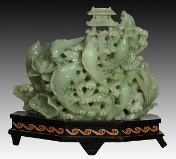 A large jade figural group of a school of fish
