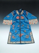 A Chinese decorated blue robe