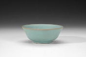 A Chinese light blue glazed bowl