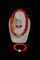 A SET OF NATURAL CORAL JEWELRY