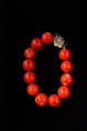 NATURAL CORAL BRACELET WITH MOTHER PEARL CLASP