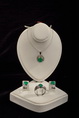 A SET OF NATURAL COLUMBIAN EMERALD JEWELRY