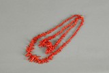 A twin layered coral necklace