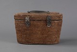 A bamboo weaved basket