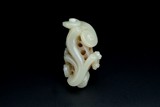 A Chinese carved jade #Ling Zhi# ornament