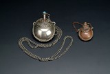 Two (2) Chinese silver enameled snuff bottles