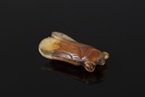 A Chicken bone jade carved cicada