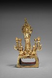 A GILT BRONZE FIGURE OF GUANYIN AND DISCIPLES