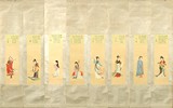 A SET OF EIGHT PORTRAIT PAINTINGS ON SILK OF FAMOUS CHINESE HISTORICAL LADIES