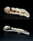 TWO CHINESE CARVED JADE 'DRAGONS' BELT HOOK