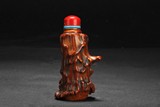 A NATURALISTIC WOODEN SNUFF BOTTLE