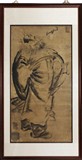 A FRAMED INK ON PAPER PAINTING 'ZHONG KUI'