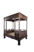 A RARE CHINESE ZITAN CARVED CANOPY BED