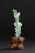 A JADEITE CARVING 'SQUIRRELS ON TREE'