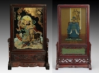 TWO CHINESE “PORTRAIT” TABLE SCREENS