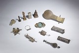 A GROUP OF BRONZE LOCKS AND BRONZE WARES