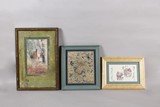 A GROUP OF THREE FRAMED ARTWORKS