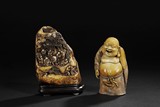 A SET OF TWO SHOUSHAN STONE CARVINGS
