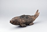 A WOOD CARVED MODEL OF FISH