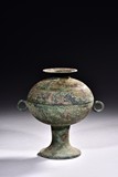 A BRONZE DOU VESSEL AND COVER