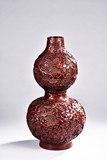 A LACQUER-LIKE DOUBLE GOURD VASE 