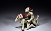 TWO EROTIC JADE FIGURES OF MALE AND FEMALE