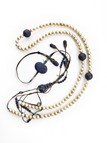 A RARE PEARL AND LAPIS LAZULI COURT NECKLACE