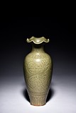 A YAOZHOU CELADON 'FLOWER' MEIPING VASE 