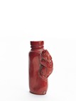 A CORAL CARVED 'SQUIRREL' SNUFF BOTTLE