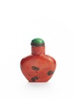 A CORAL-LIKE GLASS SNUFF BOTTLE