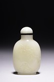 A WHITE JADE 'TIGER' SNUFF BOTTLE