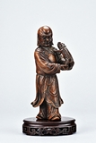 A SOAPSTONE CARVING OF LUOHAN