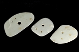 A GROUP OF THREE SMALL WHITE JADE PLAQUES