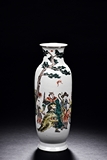A WUCAI 'WU SONG' FIGURES VASE 
