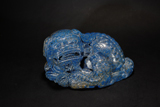A LAPIS LAZULI CARVING OF BUDDHIST LION AND CUB