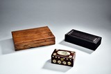 A GROUP OF THREE HARDWOOD BOXES