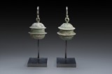 A PAIR OF CHINESE ARCHAIC BRONZE BELLS