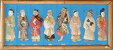 CHINESE FRAMED SILK EMBROIDERY OF EIGHT IMMORTALS