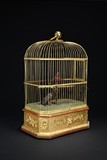 A FRENCH BIRD SINGING CAGE AUTOMATION