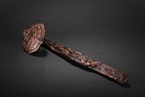 A CARVED ROSEWOOD LINGZHI SHAPED RUYI SCEPTER