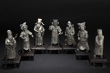 A GROUP OF PEWTER OPERA FIGURES