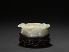 A JADEITE CARVED 'CHILONG' WATERPOT