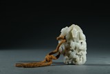 A WHITE JADE CARVED 'DRAGON' JADE SEAL
