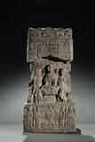 A FOUR-SIDED STONE CARVED BUDDHIST STELE