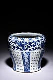 A BLUE AND WHITE 'POEM AND PHOENIX' JARDINIERE