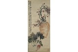 WU CHANGSHUO: COLOR AND INK 'PLUM BLOSSOM' PAINTING